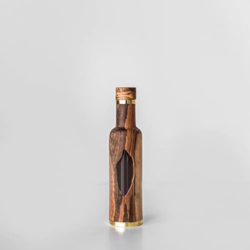 Botella de madera de olivo – Diseño de santisima árbol 