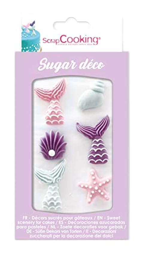 6 decoraciones de azúcar - Sirena 30fKV4hw