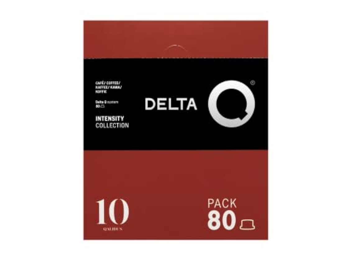 Delta Q - Cápsulas de Café Molido Qalidus - Espresso Intenso con Notas de Caramelo - Intensidad 10 - Molido Natural - 80 Cápsulas A4eIOWd4