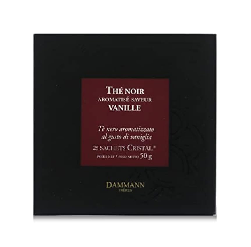 Dammann Vanille - Té negro con vainilla, 25 bolsitas - 