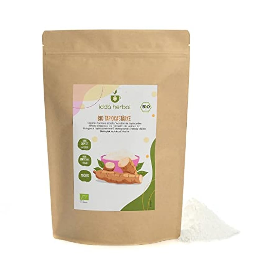 Almidón de tapioca orgánico (1kg), polvo de tapioca par
