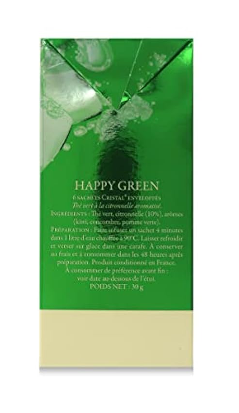 Hermanos Dammann | Té verde aromatizado con citronela | Té helado verde feliz | Té verde de kiwi, pepino y manzana verde | 6 Bolsitas para Té Helado (30 Gr.) | Bolsas de té helado AjvsVptO