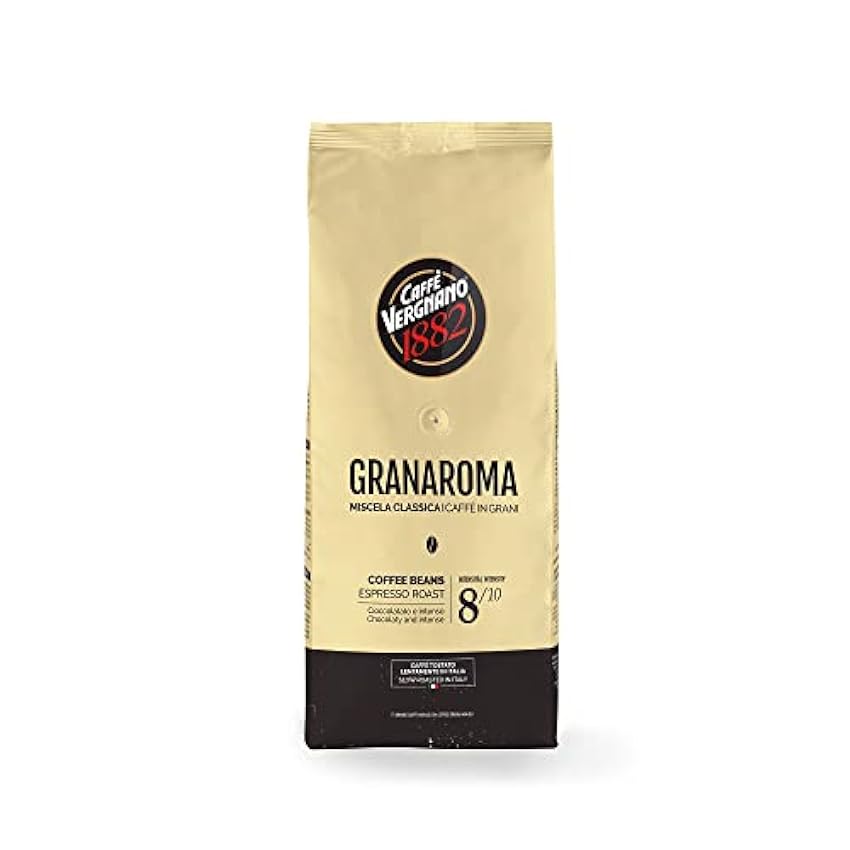 Caffé Vergnano 1882 en Granos Granaroma - 1 pack x 1 kg 3HvcdMLr