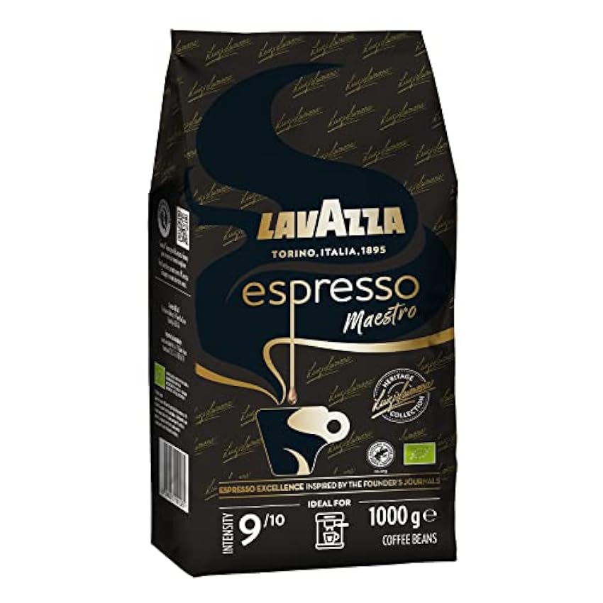 Lavazza Espresso Maestro – 1 kg de granos de café tostados – Majestésica mezcla de espresso orgánica – según una receta original de 1895 7ix8SNPl