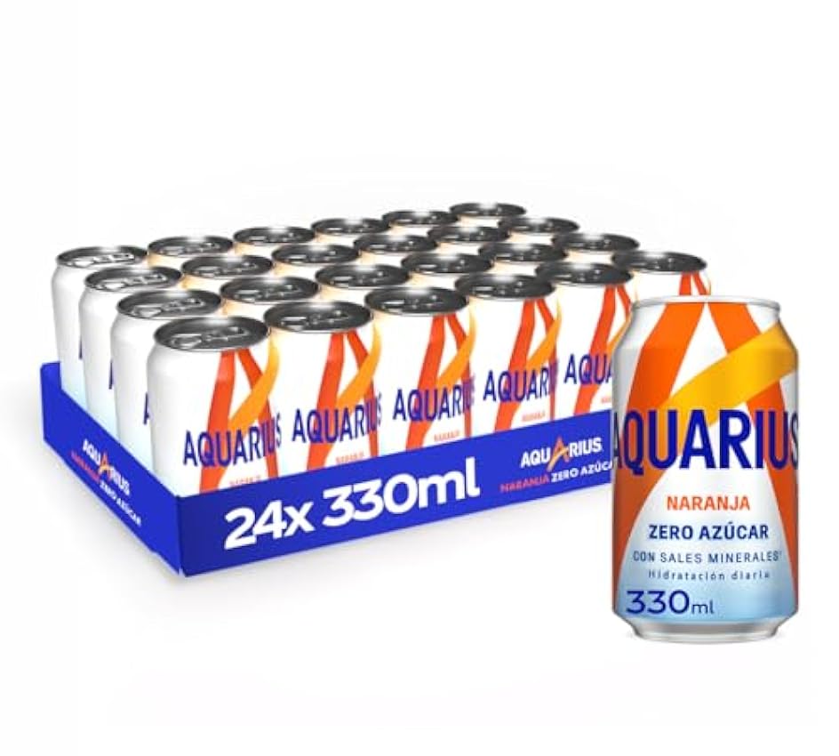 Aquarius - Zero Azúcar Naranja, 330ml - Pack de 24 EDsN