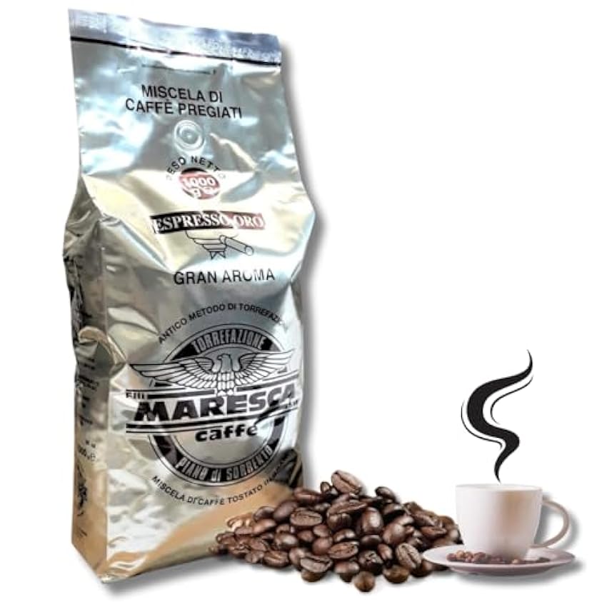 Caffè Maresca: el sabor de la diferencia. Mezcla de granaroma en paquete de 1 kg de granos de café eg0TRY2l
