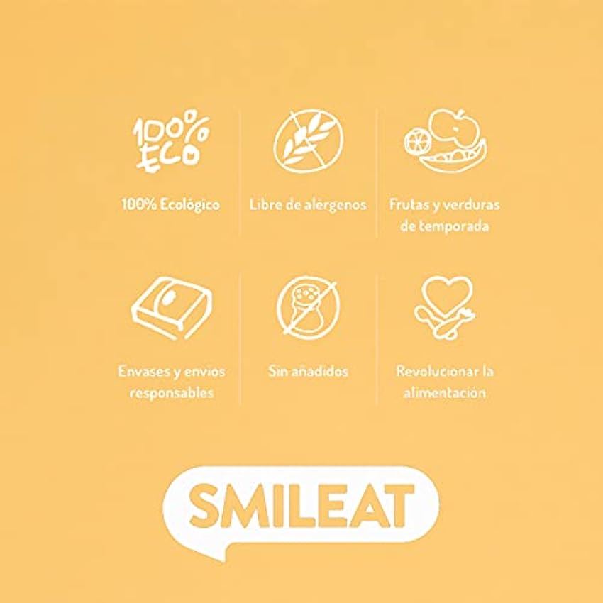 Smileat - Panecitos Multicereales Ecológicos, Ingredientes Naturales, Snacks y Meriendas, Para Bebés a Partir de los 6 Meses, 60g (Paquete de 2) CxWzcodM