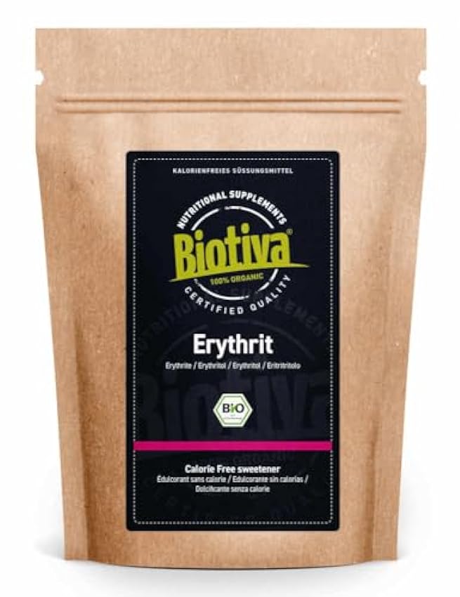 Biotiva Eritritol orgánico 800 g - sustituto de azúcar 