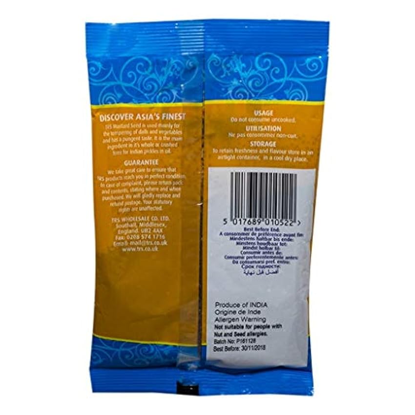 TRS Brown Mustard Seeds 100g semillas de mostaza granos ingrediente 8cMqtJaR