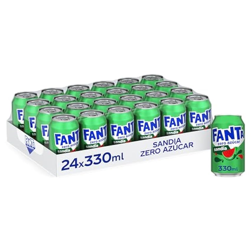 Fanta Sin Azúcar Sandía 330 ml, Pack de 24 AldyXmUm