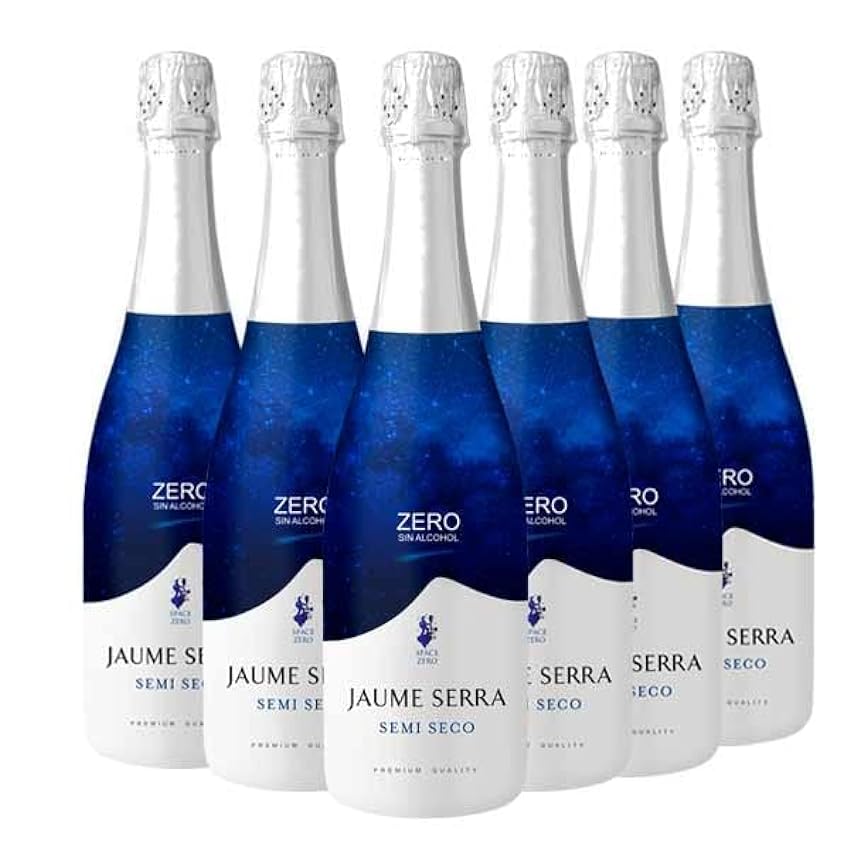 Jaume Serra Zero Semi Seco - Vino Espumoso Sin Alcohol > 0,9% Vol - Variante Macabeo - Pack 6 Botellas x 750ml 1egFhapG