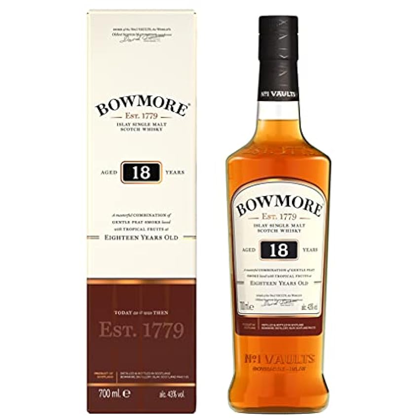Bowmore 18 Años Single Malt Whisky Escoces, 43% - 700 ml 5SpWzpPJ