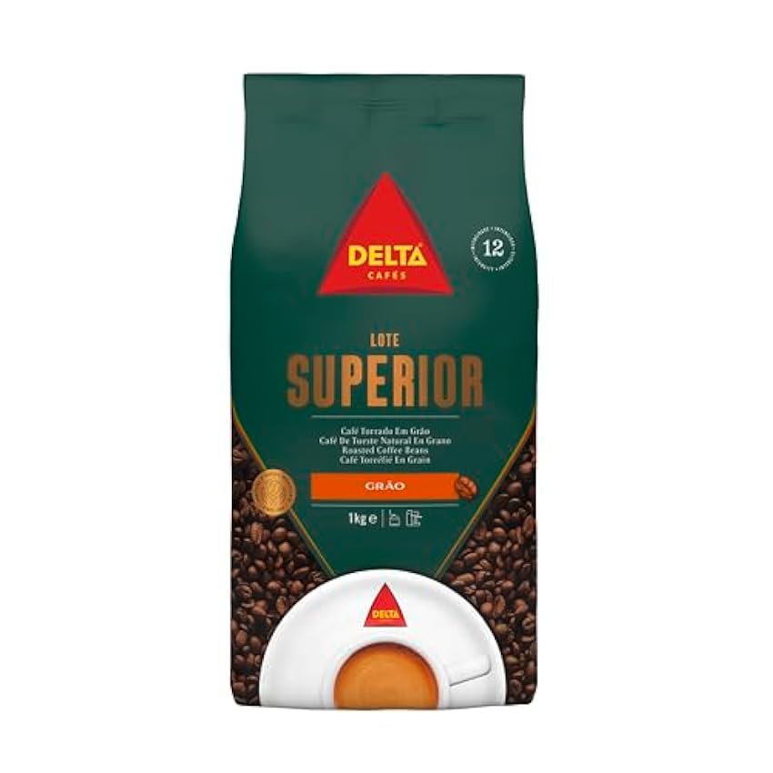 Delta Cafés Lote Superior - Café en Grano - Cuerpo y Sabor Duradero - Sutil Acidez y Aroma Energético - 1 Kg 6U94zUWr
