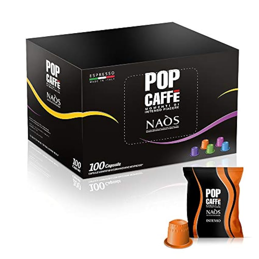 100 Pop Caffé Naos COMPATIBLES NESPRESSO mezcla 1 Inten