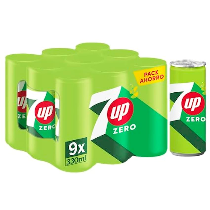 Seven Up Zero Refresco De Lima Limón Sin Azúcar Con Gas, Pack 9 Latas, 33 Cl CoHRd5sS