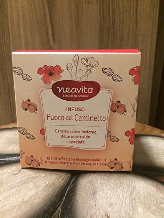 Neavita Fuoco del Caminetto Infuso di Frutta Filtroscrigno, 15 filtri BuzH39Sh