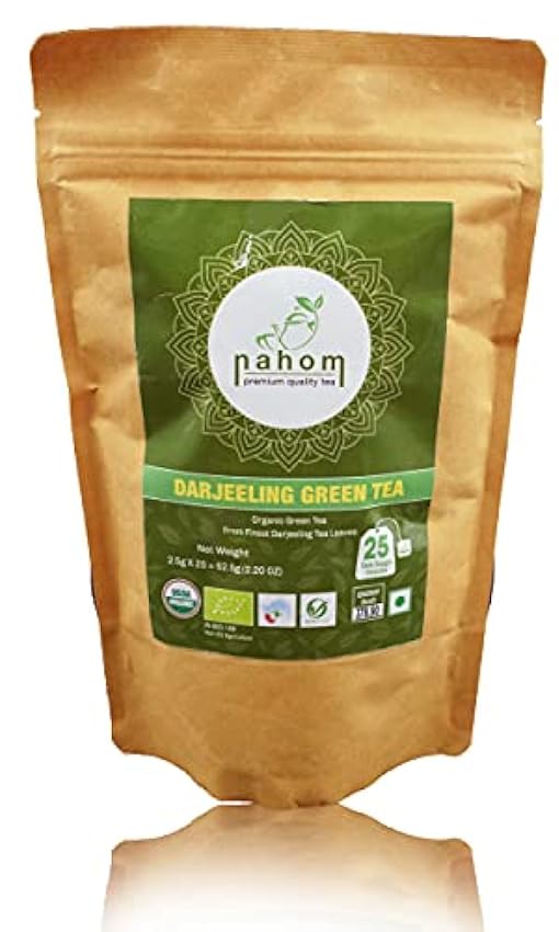 NAHOM Hojas sueltas de té verde Darjeeling de (50 tazas