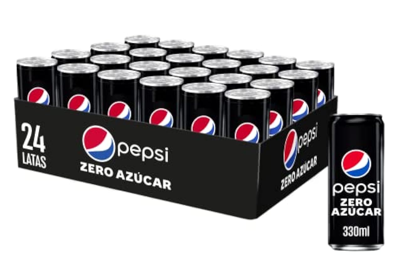 Pepsi Zero Refresco de Cola, Zero Azúcar, 24 x 330ml 7UCW2Wvs