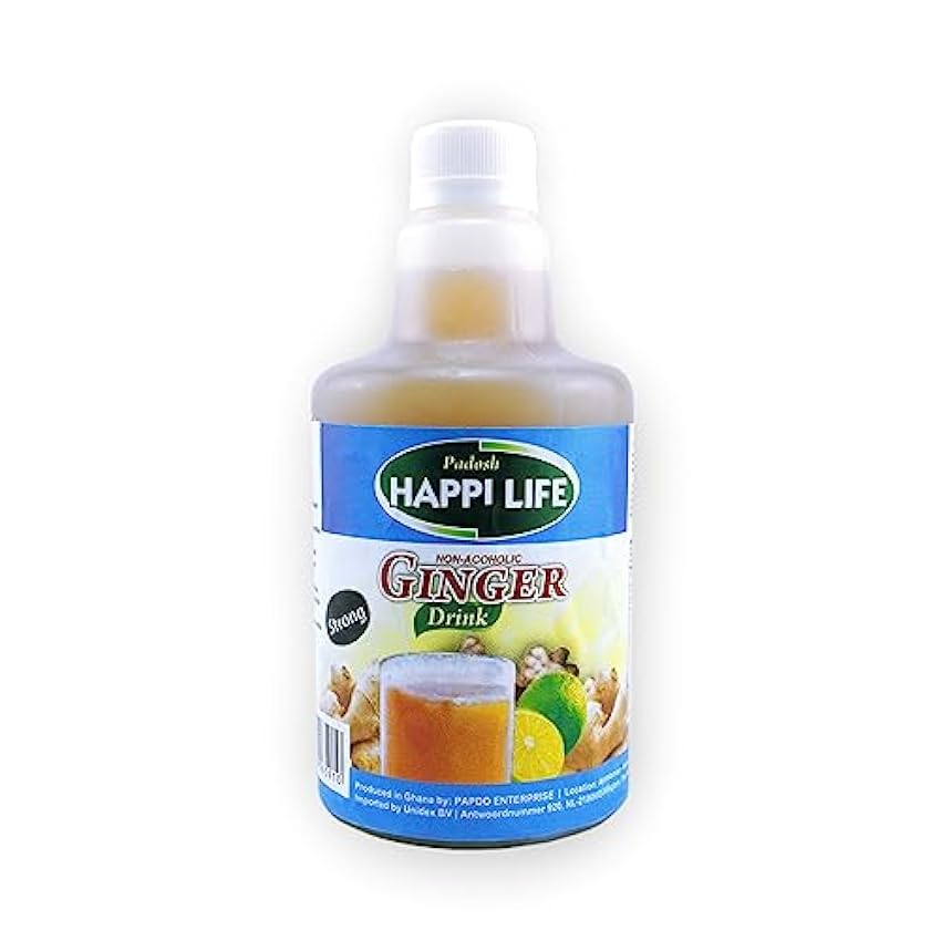 Jugo concentrado de jengibre y limón | Ginger Drink | 500 ml | HAPPI LIFE 3u1OpCga
