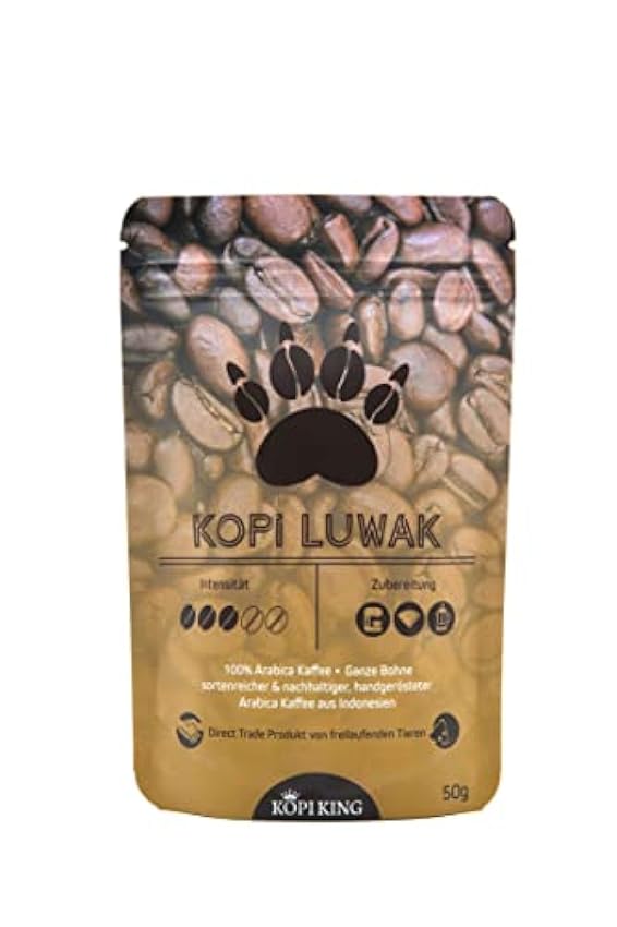 Café Kopi Luwak 100% Arábica 50g (café de gato de anima