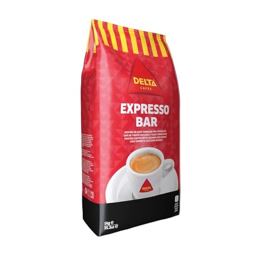 Delta Cafés espresso Bar - Café en Grano - Estimula los Sentidos - Aroma de Centroamérica y Robusta Africana - 1 kg 8z6idcN8