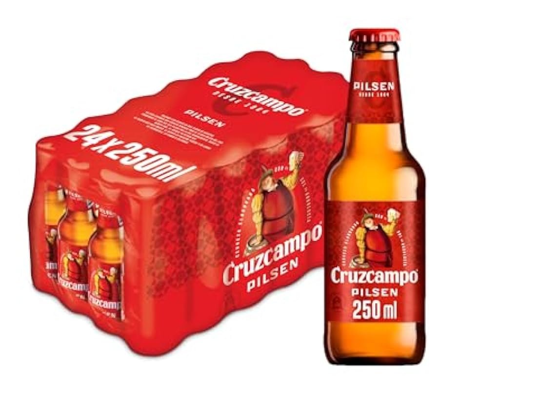 Cruzcampo Cerveza Pilsen - Caja de 24 Botellas x 250 ml
