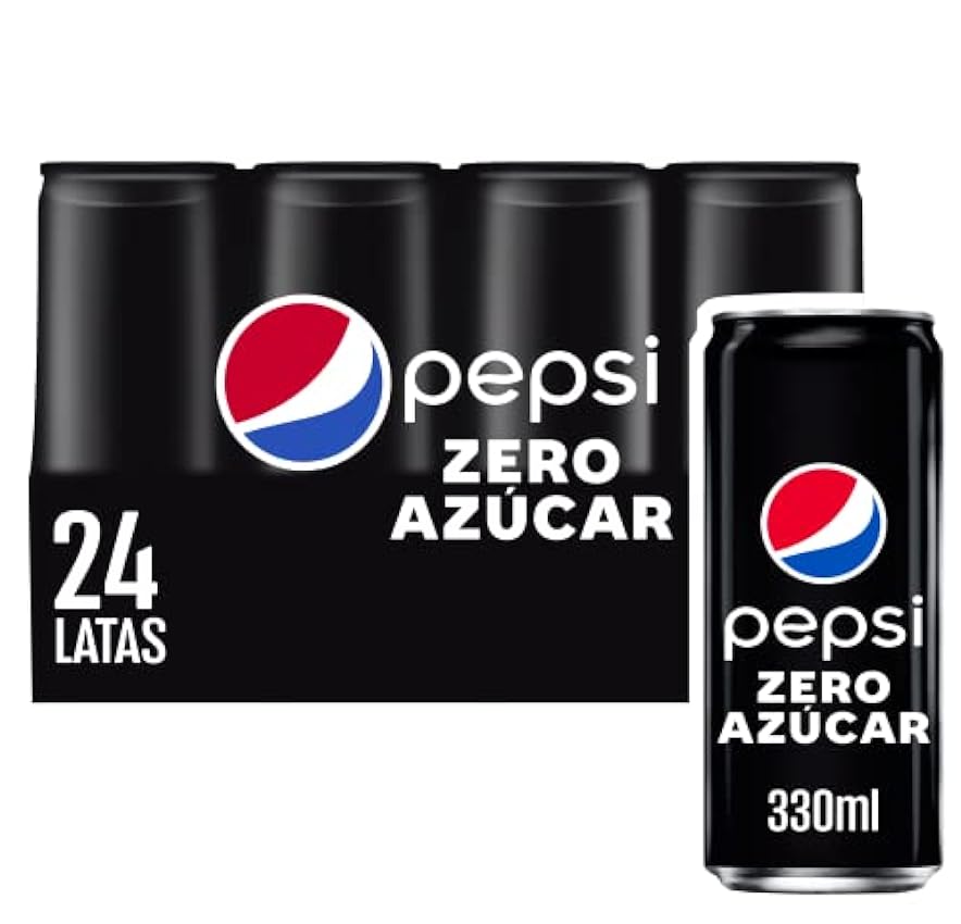 Pepsi Zero Refresco de Cola, Zero Azúcar, 24 x 330ml 7UCW2Wvs