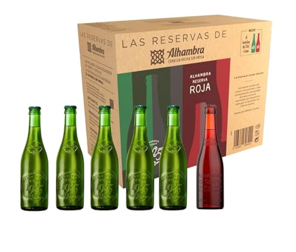 Alhambra Reserva Pack Cerveza, Estuche Regalo de 6 Bote