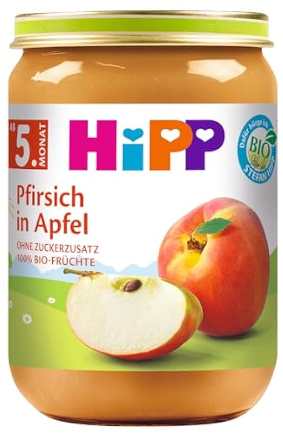 Hipp melocotón con manzanas, 6 unidades) (6 x 190 g) 0LfFhFdW