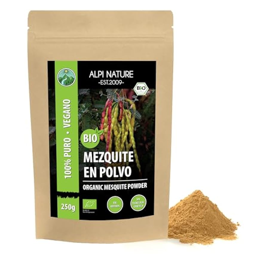 Mezquite orgánico en polvo (250g), mezquite orgánico co