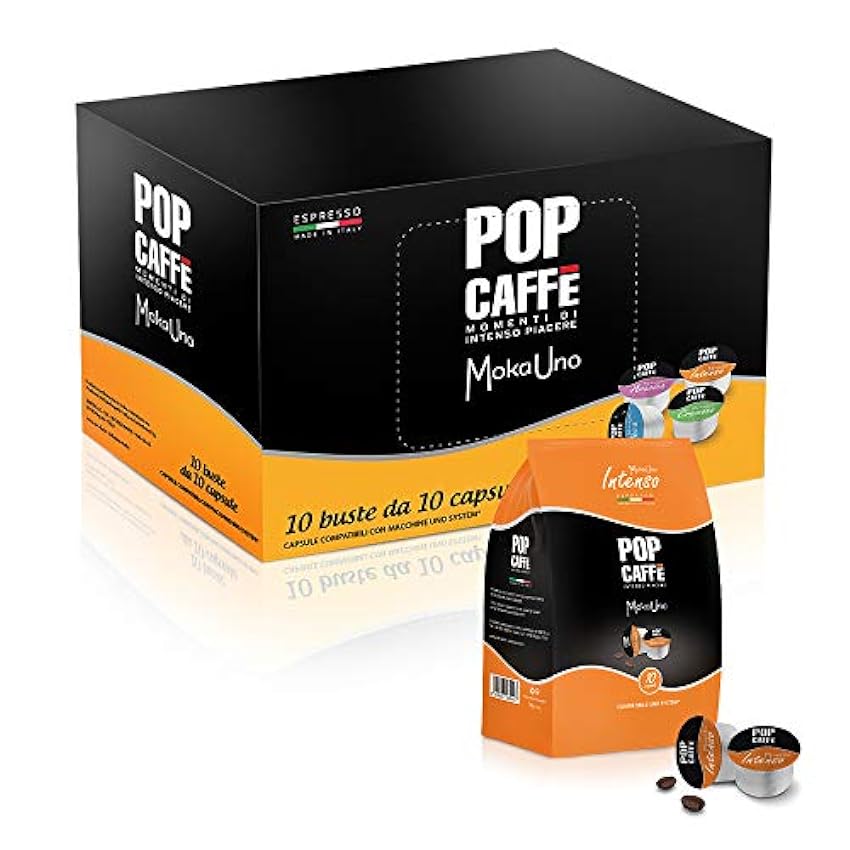 100 Cápsulas Caffe Pop Moka Cup 1 Intenso COMPATIBLES I