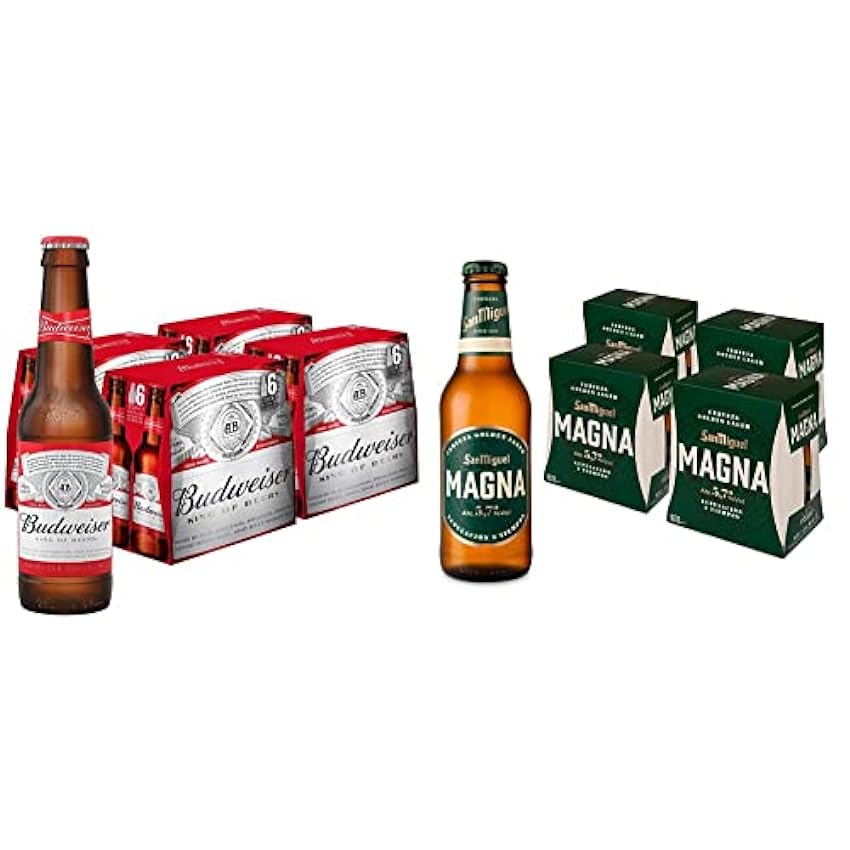 Budweiser - Cerveza, Pack 24 botellas x 25 cl - 4,8% Vo