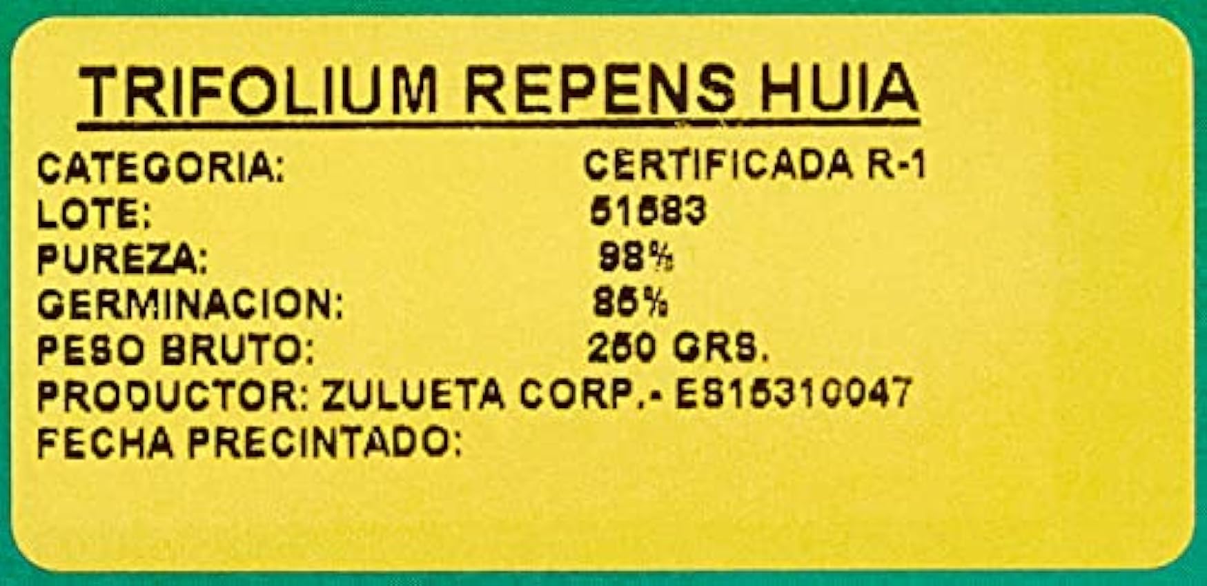 Zulueta TREBOL BLANCO Tapizante rústica. 250 gr (Paquete de 2) 2MlJY2Ki