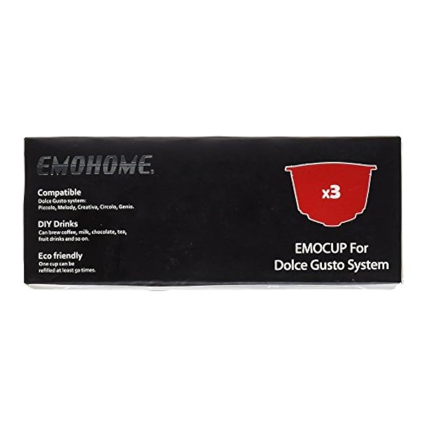 Emohome - Capsulas Recargables para Dolce Gusto - 3 cáp