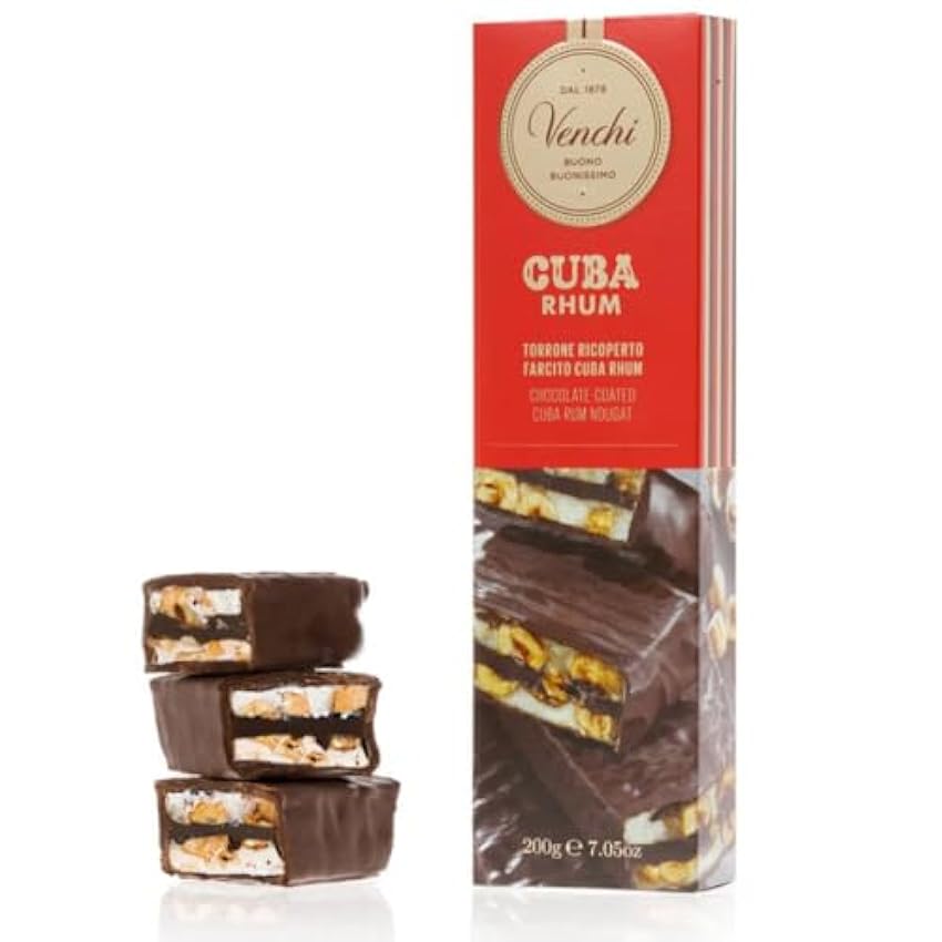 Venchi - Barra de Chocolate de Ron Cubierta de Chocolat