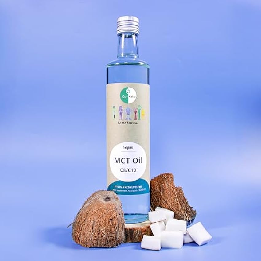 Go-Keto MCT Aceite de 500 ml – MCT Keto Aceite C8/C10 de aceite de coco premium sin aceite de palma, perfecto para una dieta ceto, aceite MCT como crema de café ceto ideal para café a prueba de balas 5HKljuEz