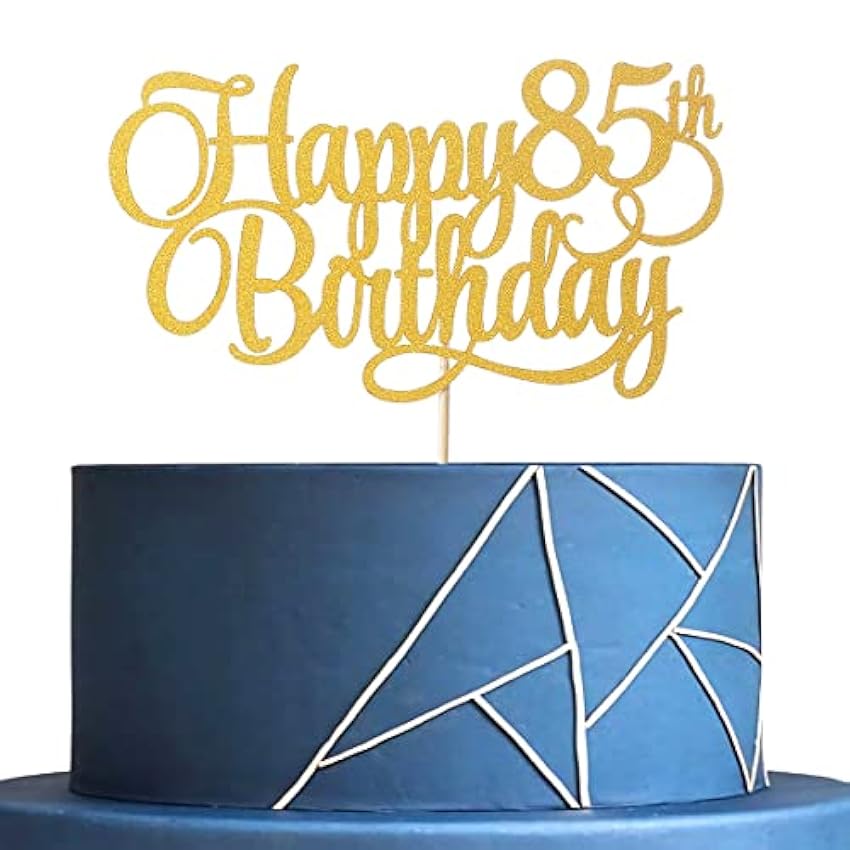 Decoración para tarta de cumpleaños 85 – Números dorado