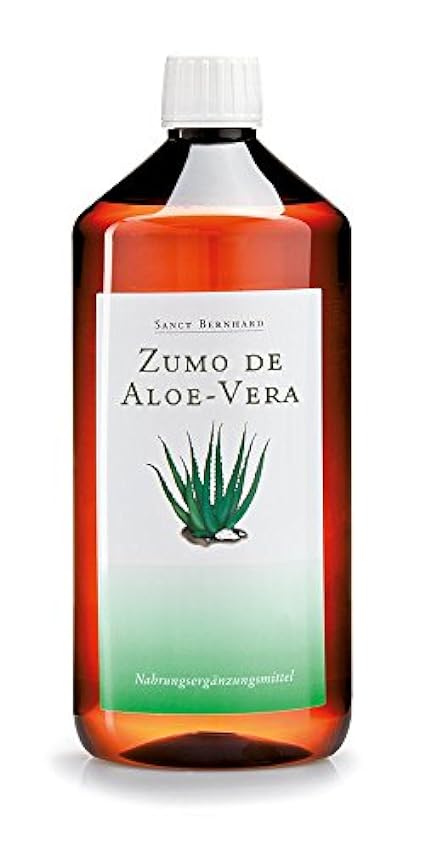 Aloe-Vera Zumo puro 99,7% - 1 Litro - únicamente del gel interior de la planta para aprovechar todas las propiedades del aloe vera y sus beneficios - Sanct Bernhard - Cebanatural 0jkL6ExQ