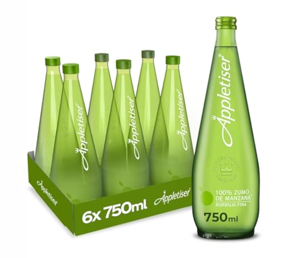 Appletiser - Refresco de Manzana natural con burbuja fina - botella de vidrio 750 ml - Pack de 6 C2xeIzw1