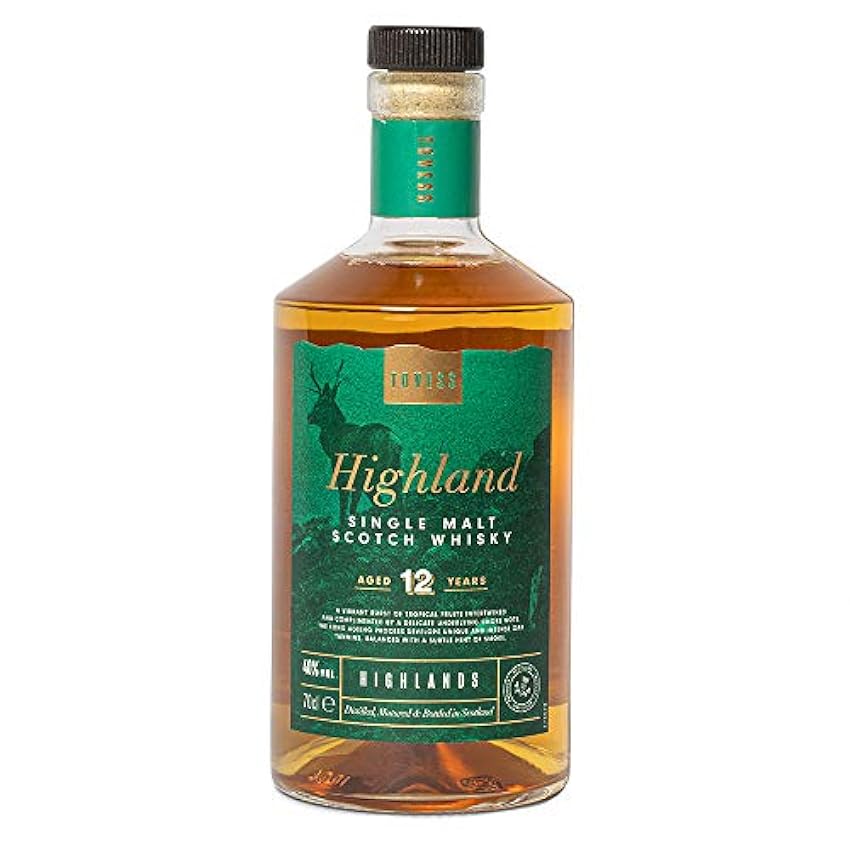 Tovess Old Highland Whisky escocés puro de malta 12 años - 700 ml ep86th5c