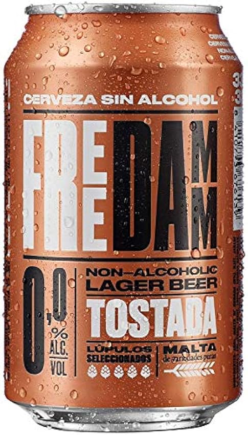 Free Damm Cerveza Sin Alcohol con Matices de Maltas Tostadas, 24 Latas x 33cl Aa5t9wzI