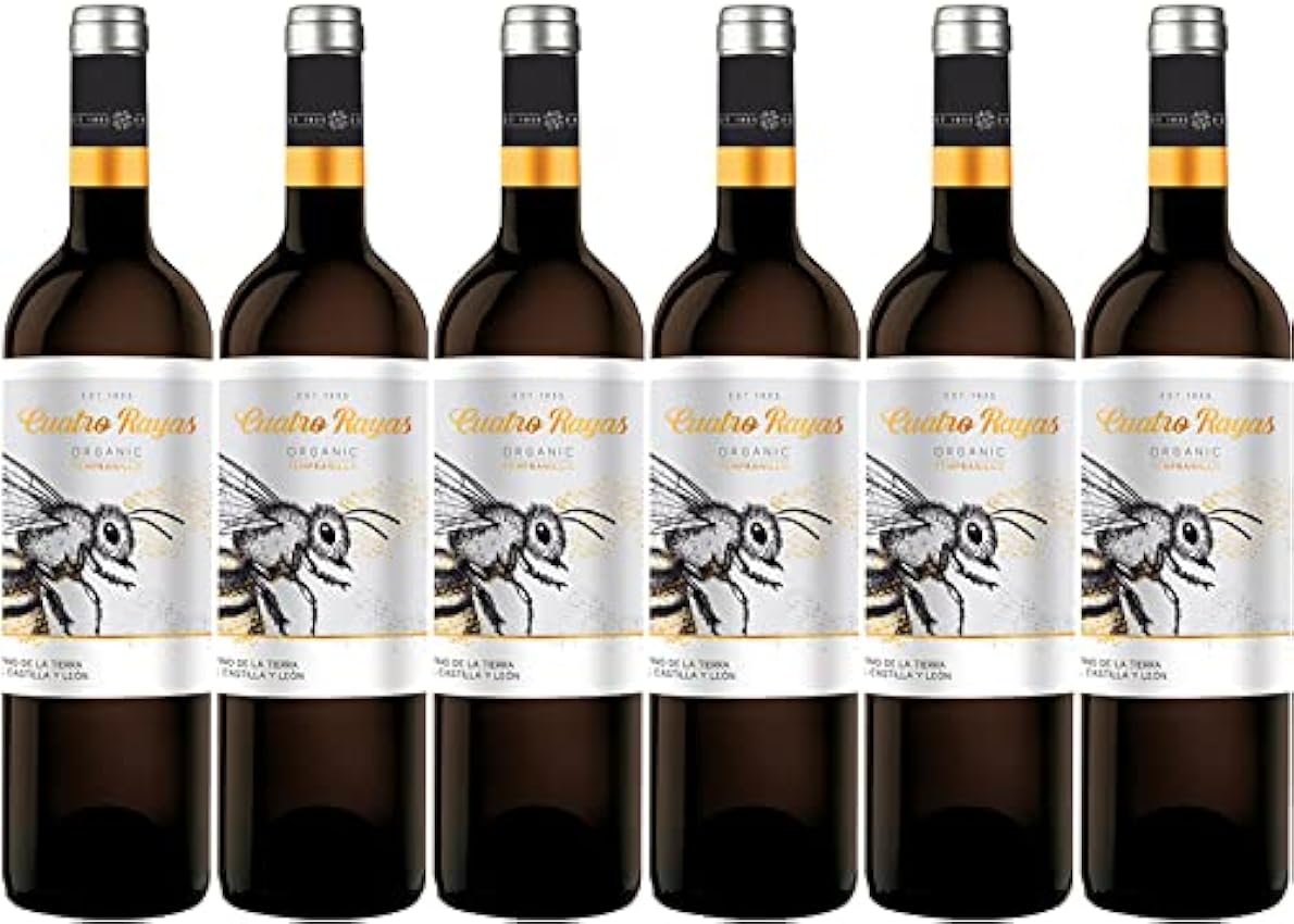 BODEGA CUATRO RAYAS Vino Tinto Organic Tempranillo Ecológico - 6 Botellas de 750 ml f5n6fLJe
