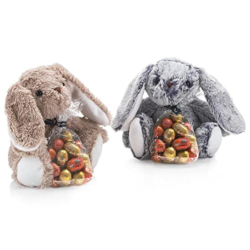 Venchi - Colección de Pascua - Conejo de Peluche con Cremino Clásico y Huevos de Chocolate Negro, 260g - Sin Gluten - Idea de Regalo 1Qtk4eTN