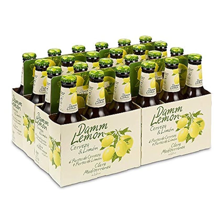 Damm Lemon Cerveza Clara Mediterránea - Pack de 24 x 25
