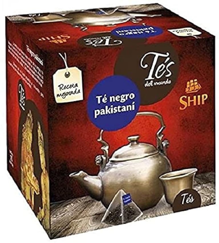 Ship - Té Negro Pakistaní - Caja de 15 Pirámides - Cont