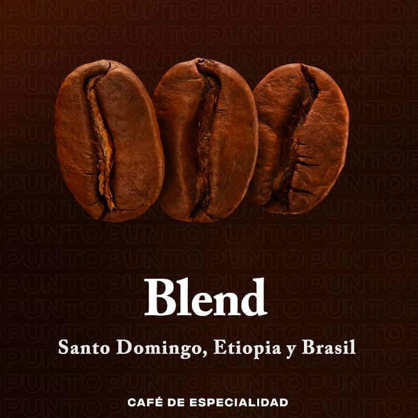 PUNTO - Café de Especialidad - 250 g - 100% Café Arábica Molido - Café Mezcla - Latinoamérica y Etiopía - con Aroma Cítrico y Floral - Sabor Afrutado y Cuerpo Medio 8io83usU