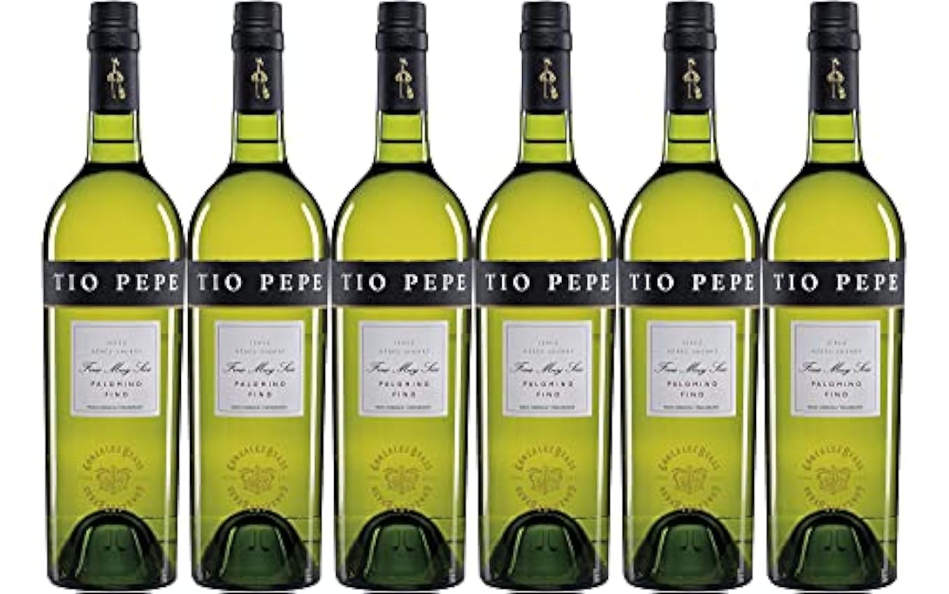 Tío Pepe - Vino Fino D.O. Jerez - 6 botellas de 750 ml 