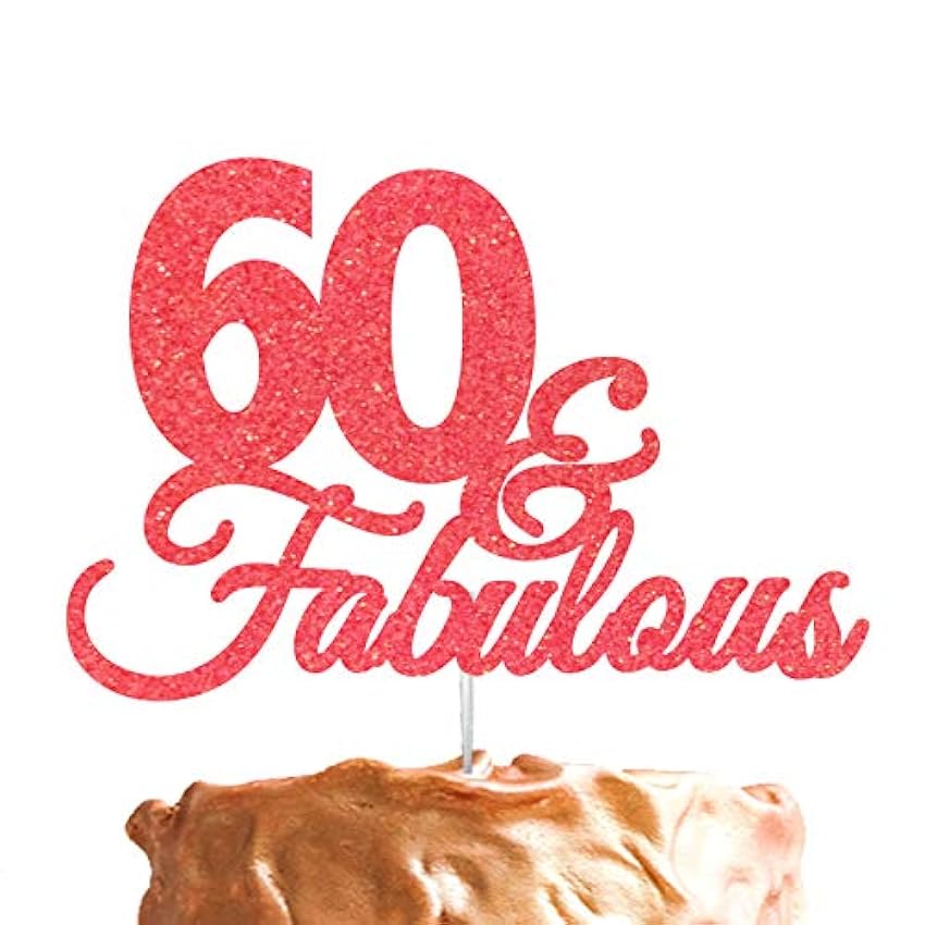 Adorno para tarta de LissieLou, 60º cumpleaños, con tex