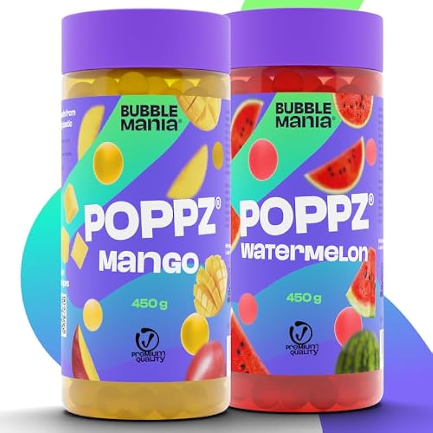 POPPZ Popping Boba Burbujas de frutas para Bubble tea/T