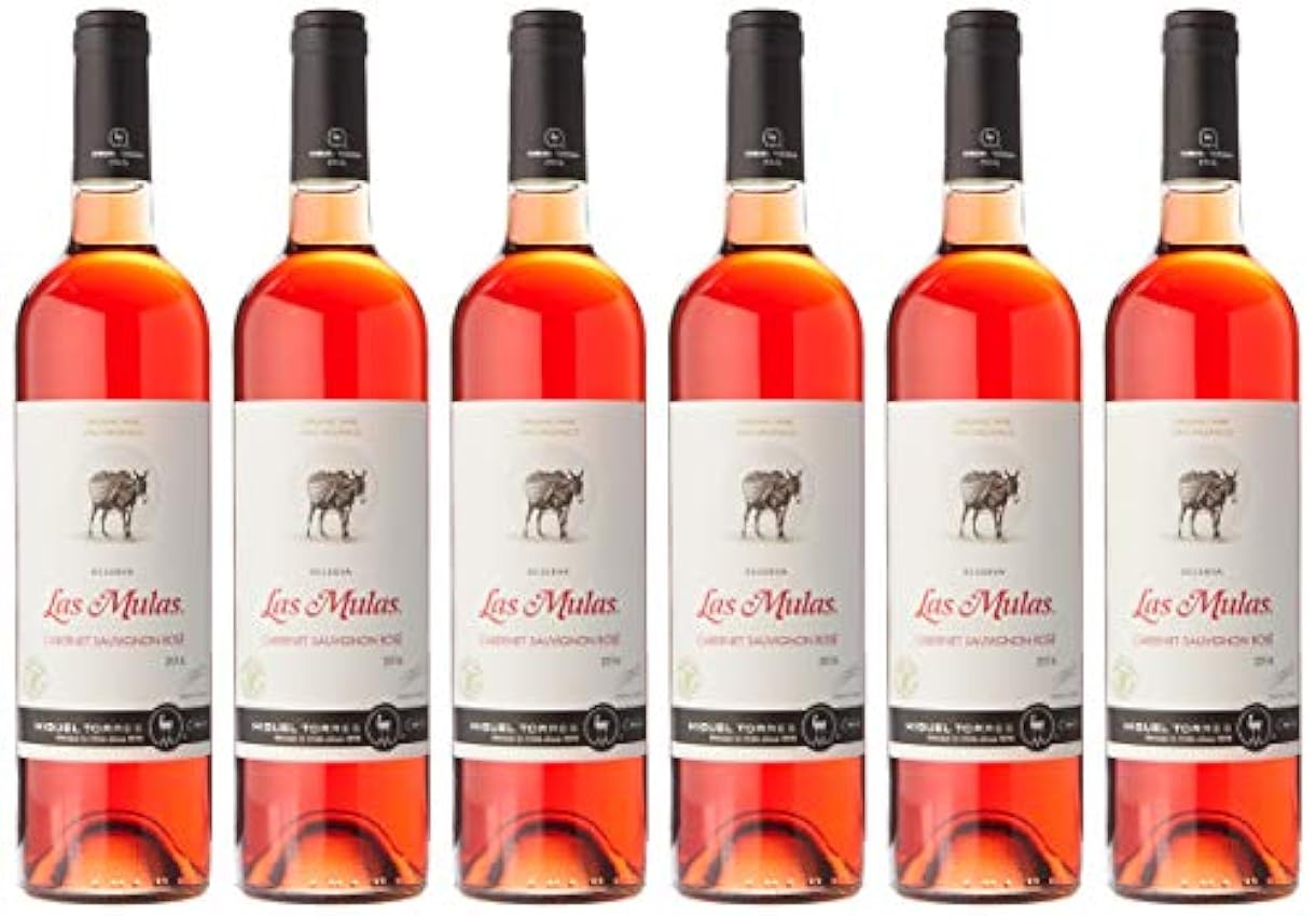 Miguel Torres Chile Las Mulas Cabernet Sauvignon Rosé, Vino Rosado - 6 botellas de 75 cl, Total: 4500 ml 16vh2bw7